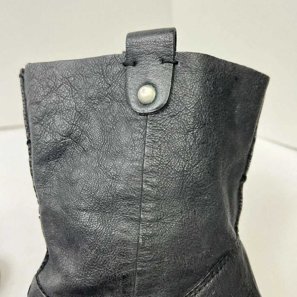 Nine West Vintage America Collection Black Leather Ankle Boots Size 7 NW Bradley